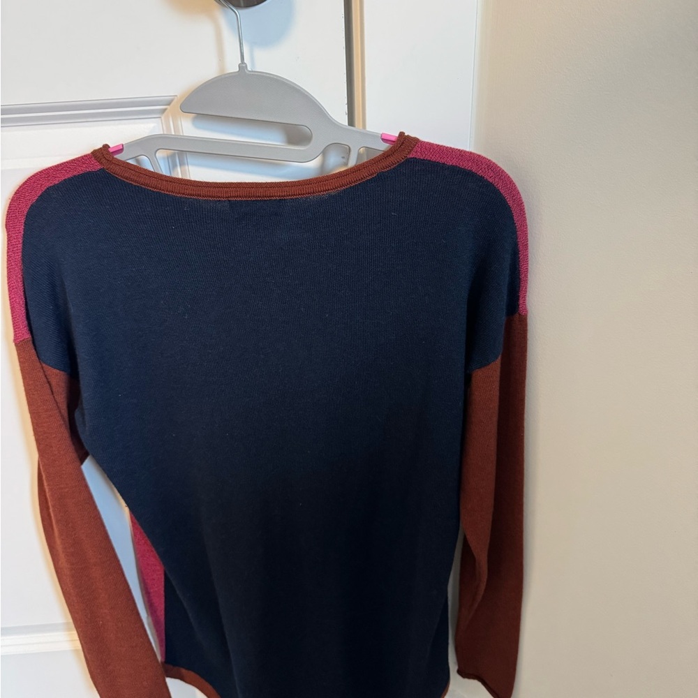 Pink Smartwool Shadow Pine Colorblock Women's Sweater - Picture 5 of 6
